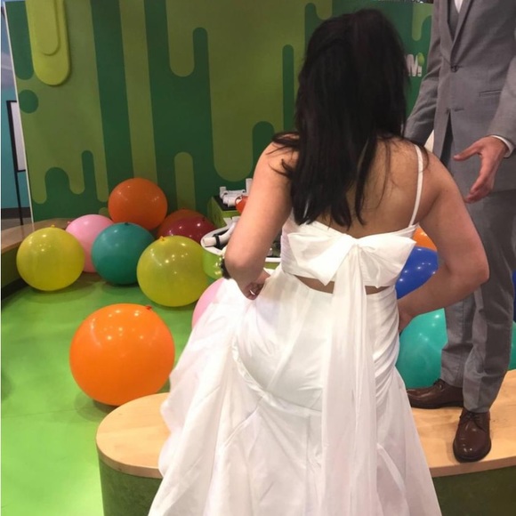 Sherri Hill WHITE 2-piece formal prom dress - Picture 5 of 12